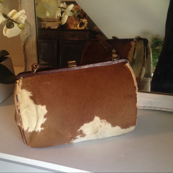 Vintage Bags Vintage Cow Hide Purse Poshmark